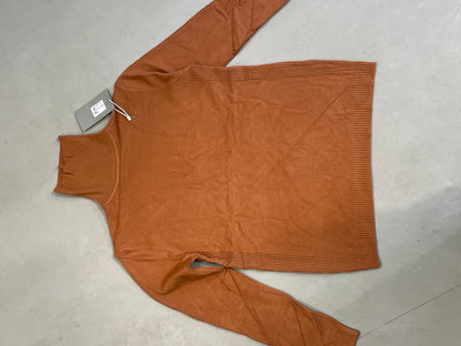 High Neck Rust Colour Premium Quality Unisex Sweater 666