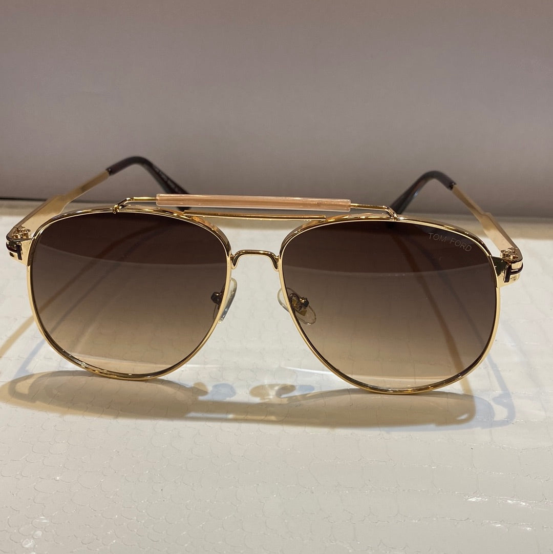 Mot Copper Frame Brown Shade Unisex Sunglasses Yh107 54 17-140