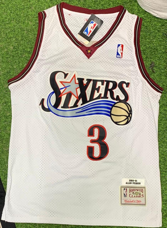 Sixers White Colour Premium Quality Basket Ball Jersey 28018