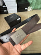 MRA ARM Matte Grey Buckle Brown Black Double Side Strap Men’s Belt 991377