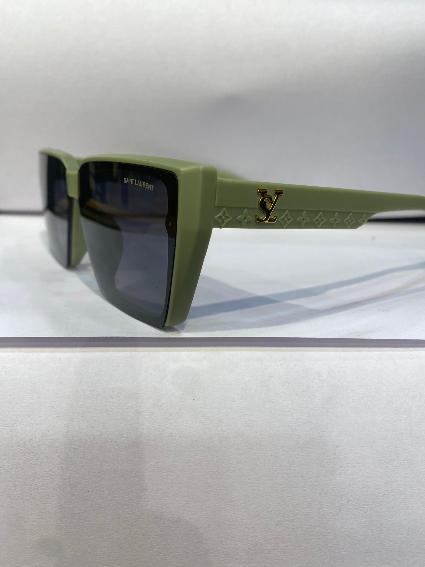 SLY Green Frame Black Shade Unisex Sunglasses 6132 63 13 143 C4