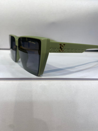 SLY Green Frame Black Shade Unisex Sunglasses 6132 63 13 143 C4