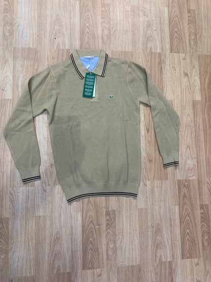 CAL Light Brown Colour With Print  Collar TShirt Full selves 80821