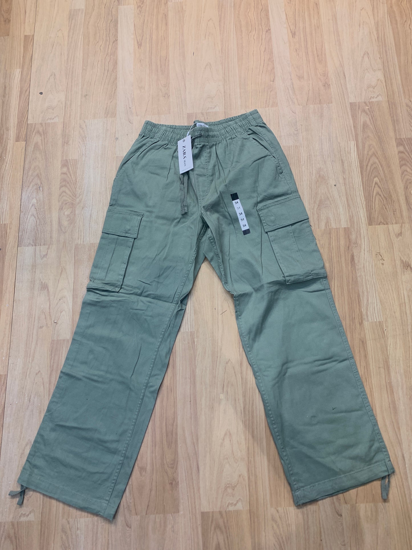 RAZ Green Colour Cotton Fabric Cargo Baggy Fit 71414