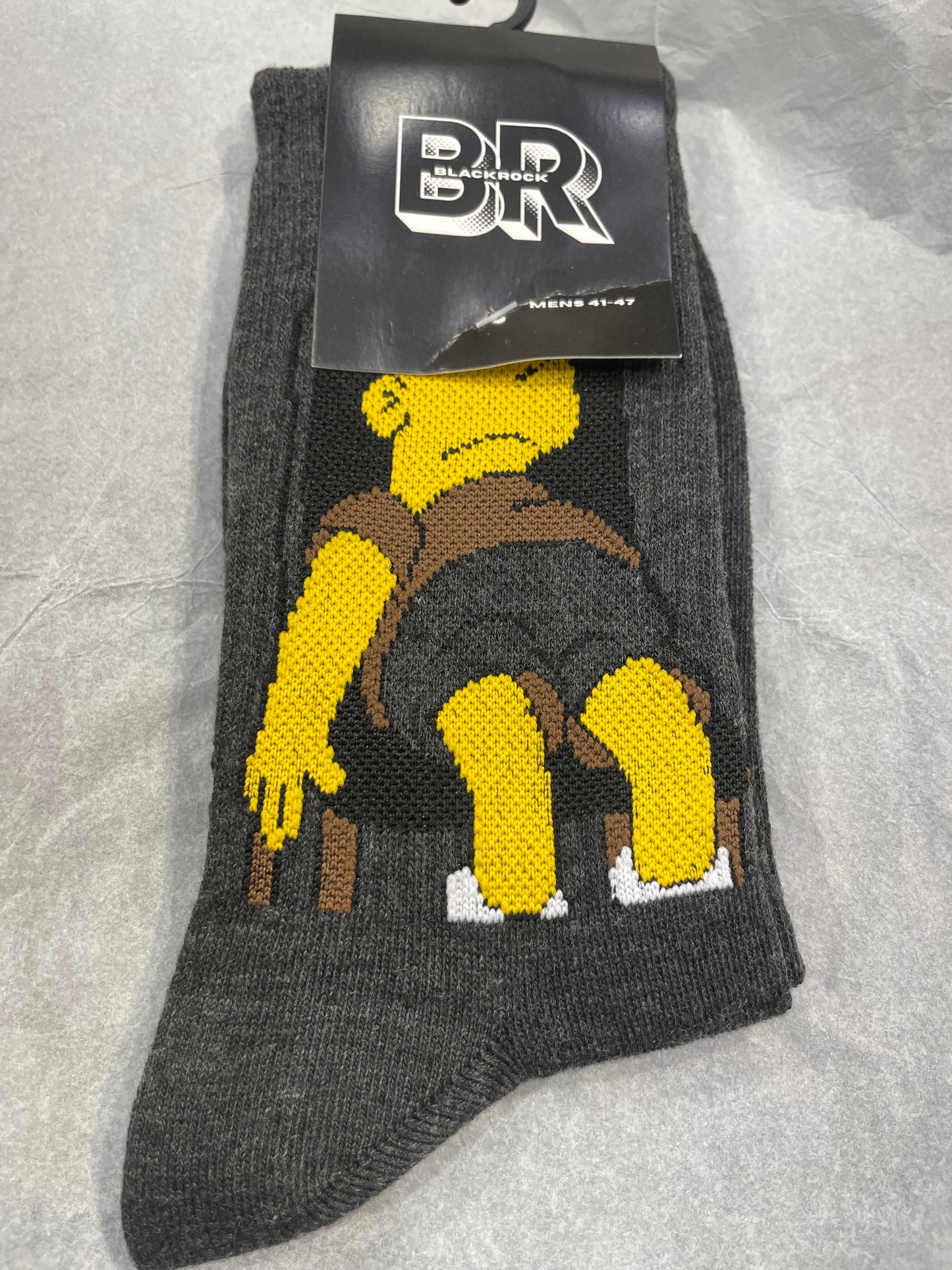 BR Grey Colour Simpson  Print Premium Quality Full Socks 990750