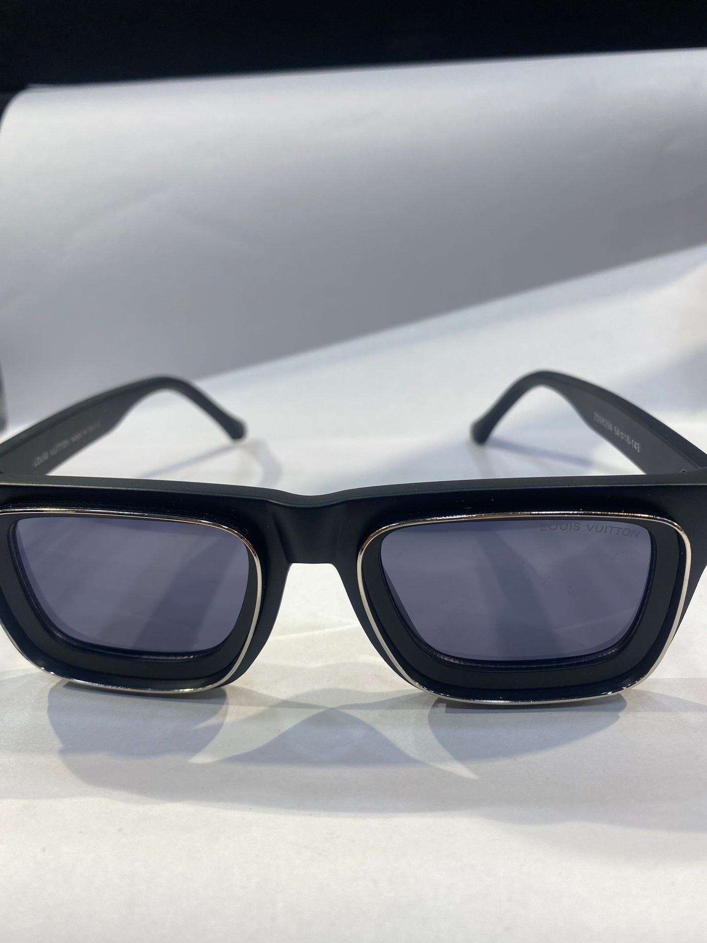 UOL Black Frame Black Shade Unisex Sunglass ZS98204 54 18 143