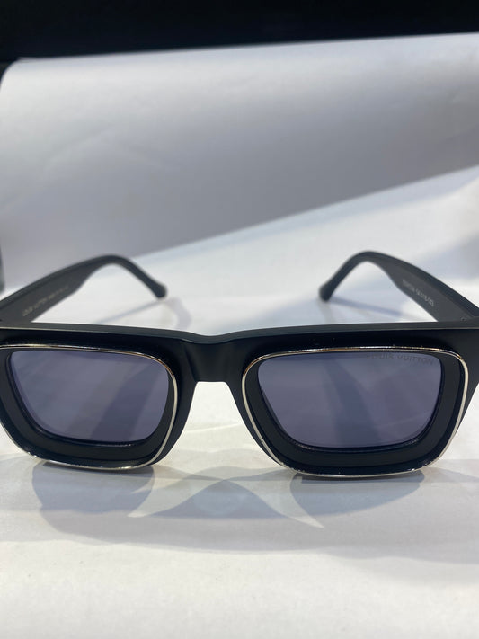 UOL Black Frame Black Shade Unisex Sunglass ZS98204 54 18 143