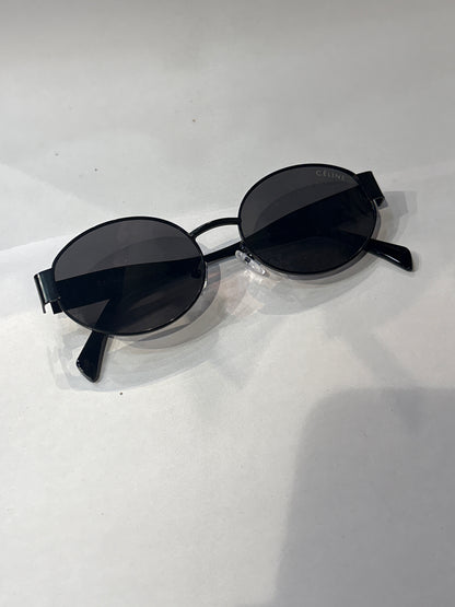 LEC Black Frame Black Shade Unisex Sunglasses 25003 55 17 145