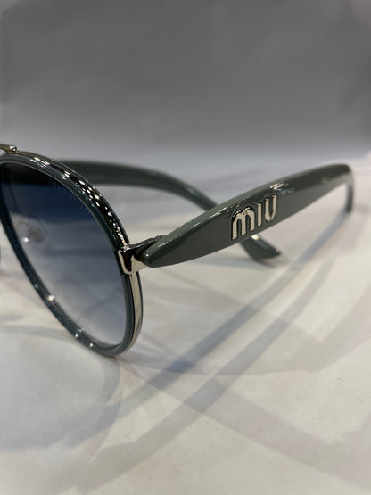UIM MIU Grey  Frame Blue Trancy  Shade Unisex Sunglasses 5G368 51 18 150