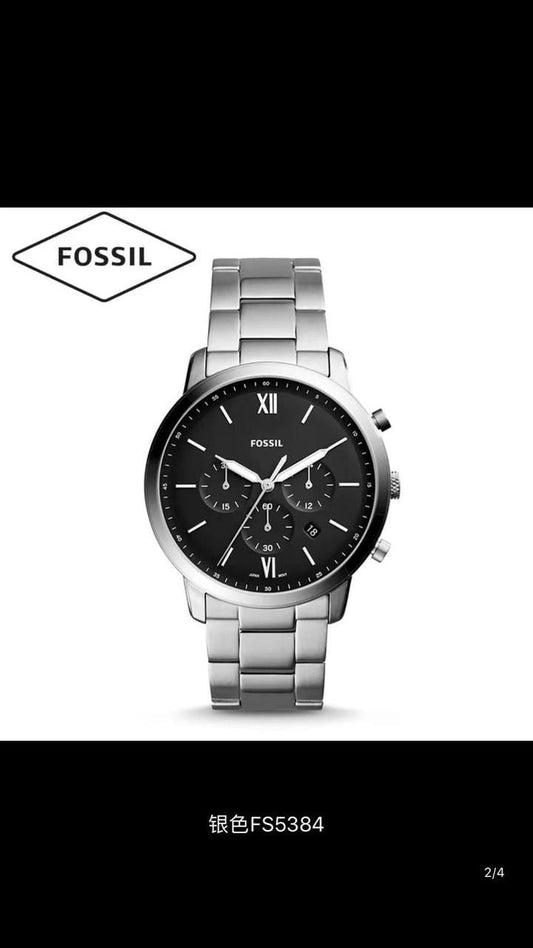 Sof Silver Chain Black Dial Chronograph Working Men Watch 901503