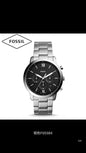 Sof Silver Chain Black Dial Chronograph Working Men Watch 901503