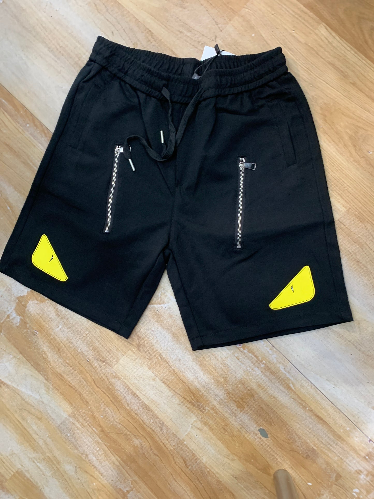 J.XIN Yellow Eye Look Short Import Fabric Black 1107