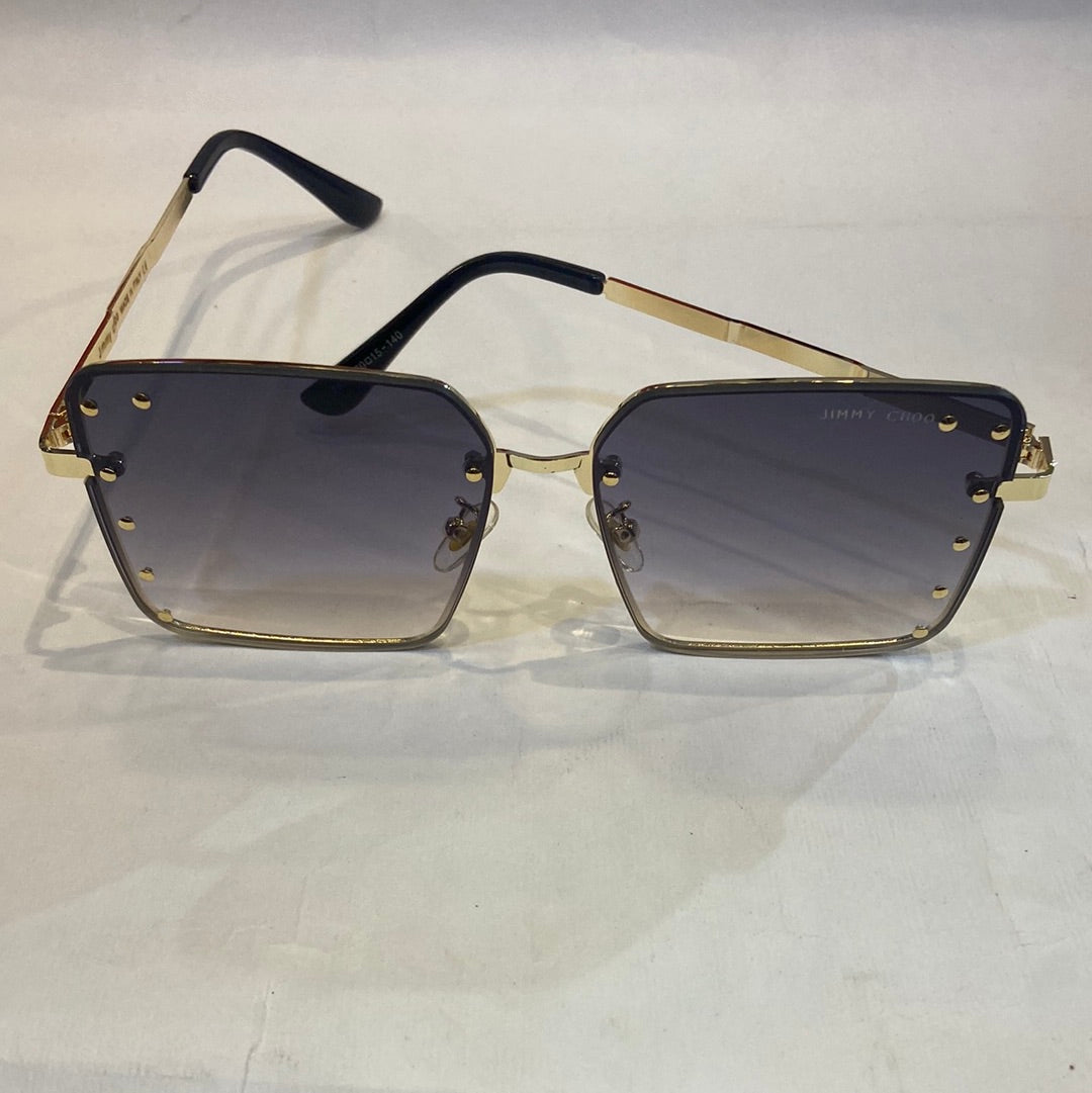 MIJ Golden Frame Black Shade Sunglasses 2579 60 15-140