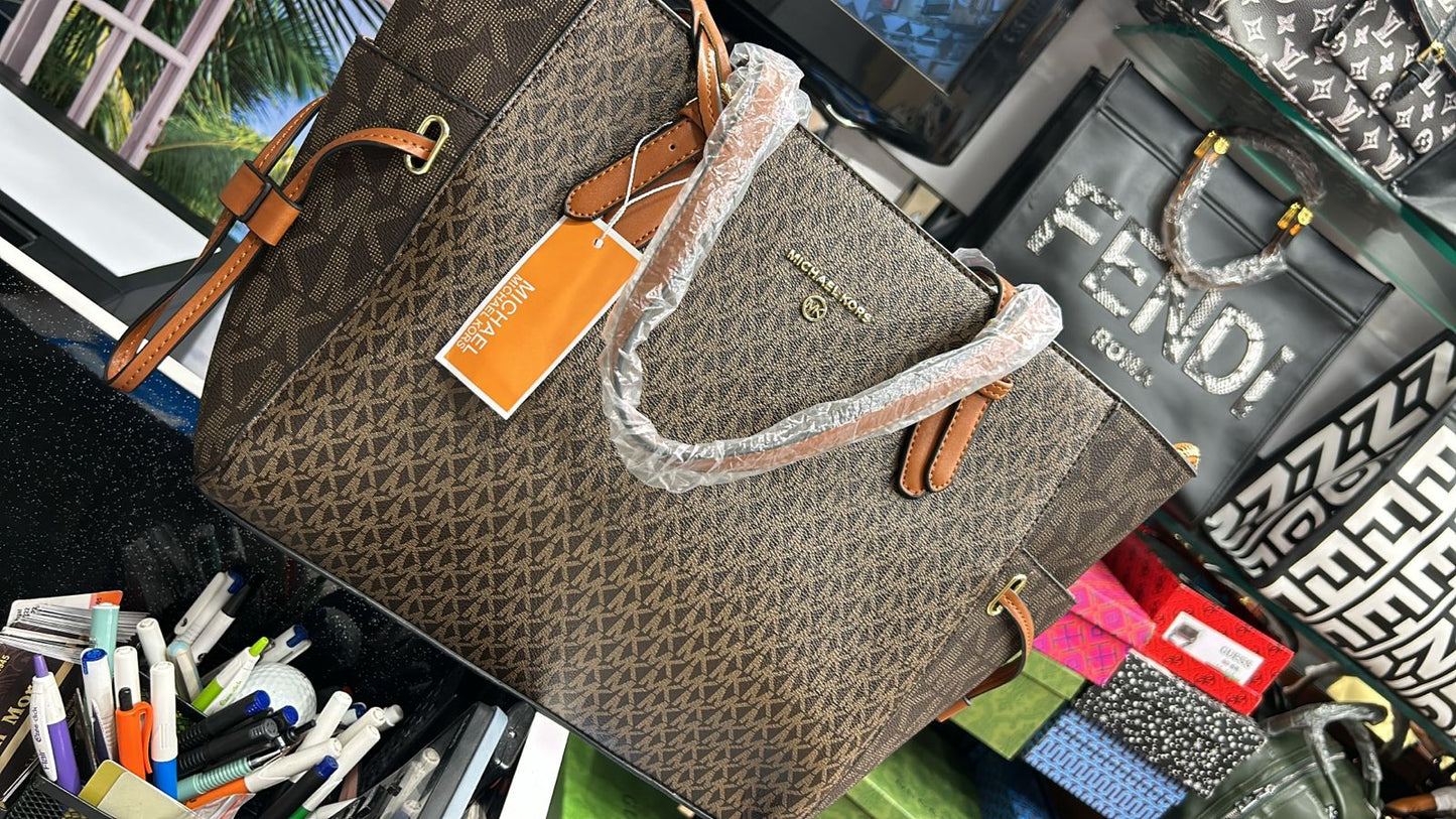Cim Brown Colour Tote Bag