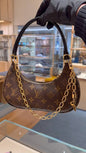 UOL LOU Brown Colour VL Print Premium Quality Ladies Sling Bag 9022