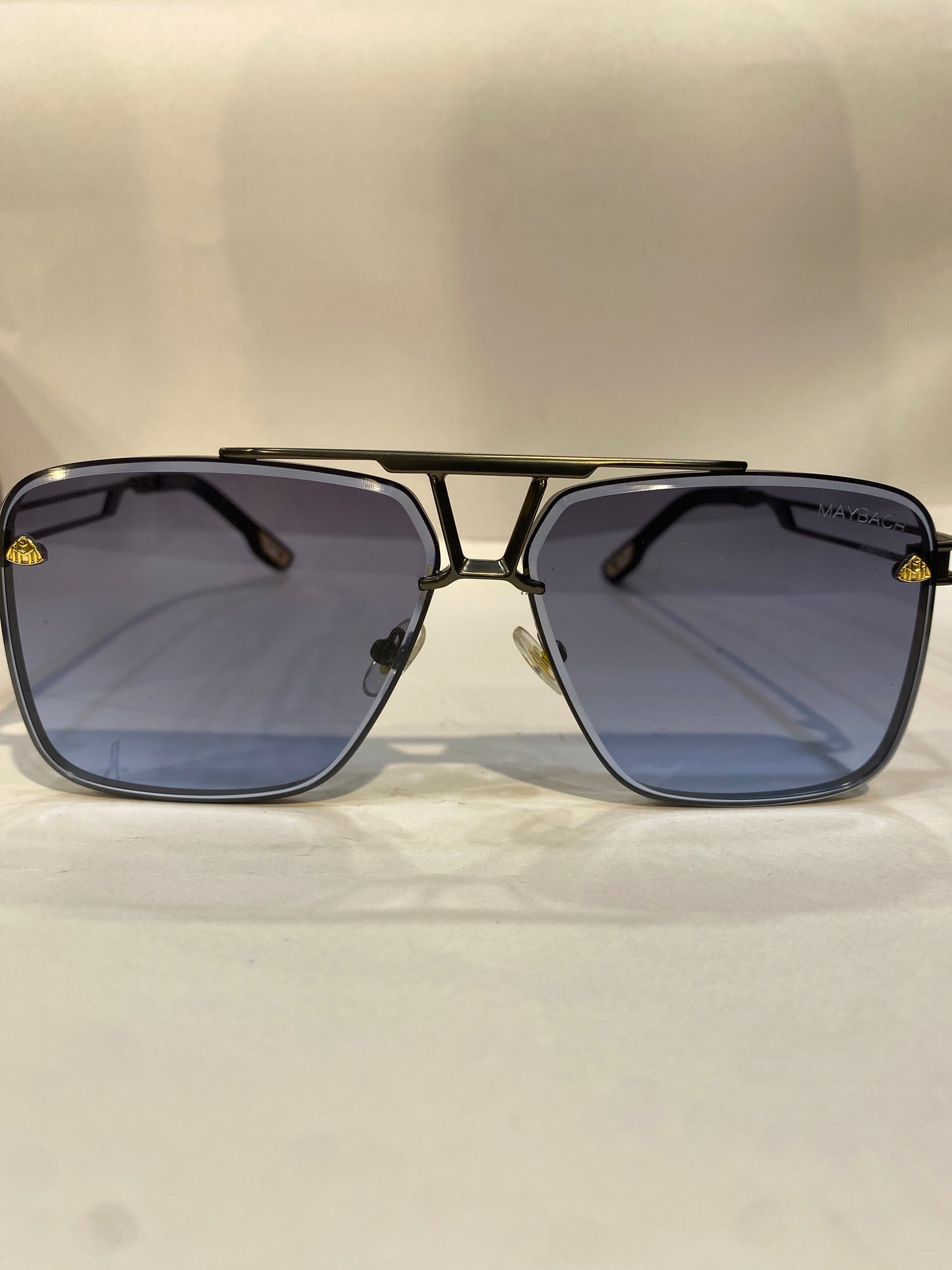 YAM Black Frame Blue Trancy Shade Unisex Sunglass 58372 62 16 146 C5