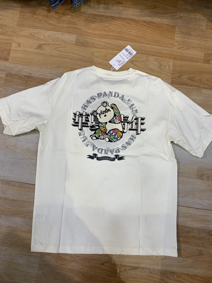 JTNRB Cream Colour Back Print Premium Quality Unisex Oversized T Shirt DB3037903