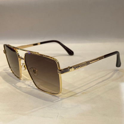 REV Golden Frame Brown Shade Unisex Sunglasses 10475 60 16 145