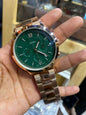 Sof Copper Chain Green Dial Chronograph Working Men Watch 989297