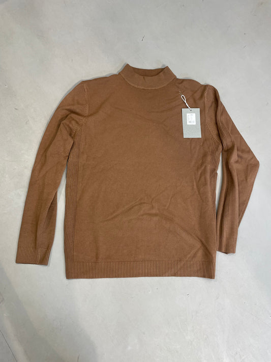 Half Neck Brown Colour Premium Quality Unisex Sweater 555