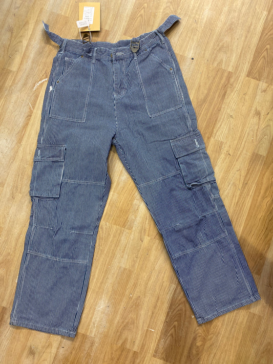 Koren Pant Four Poket Straight Fit Blue Colour White Lin N0081