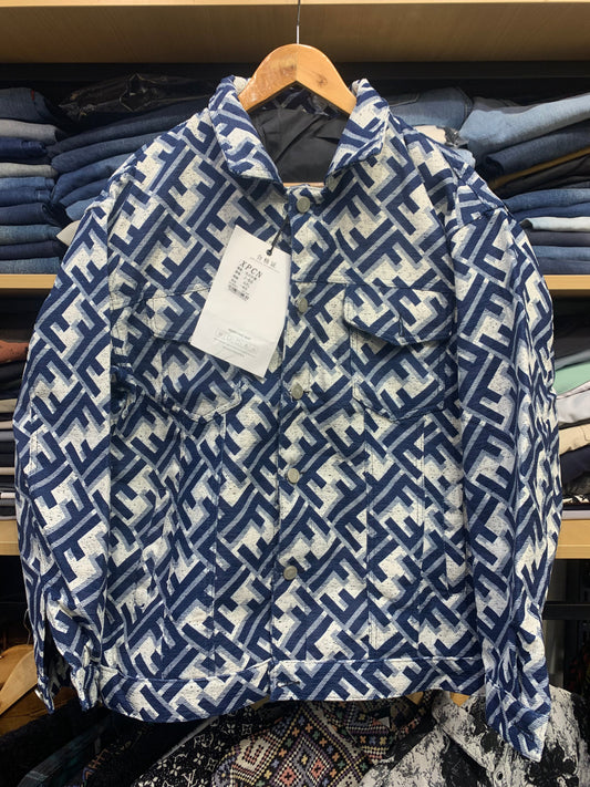 XPCN Blue Colour With FF Print Premium Quality Shacket J66