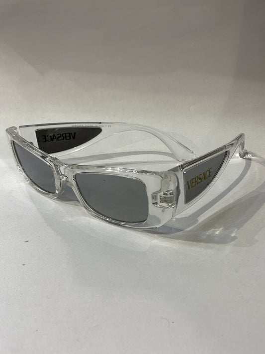 Rev Ver Transparent Frame Black Shade Unisex Sunglass 44815417-140