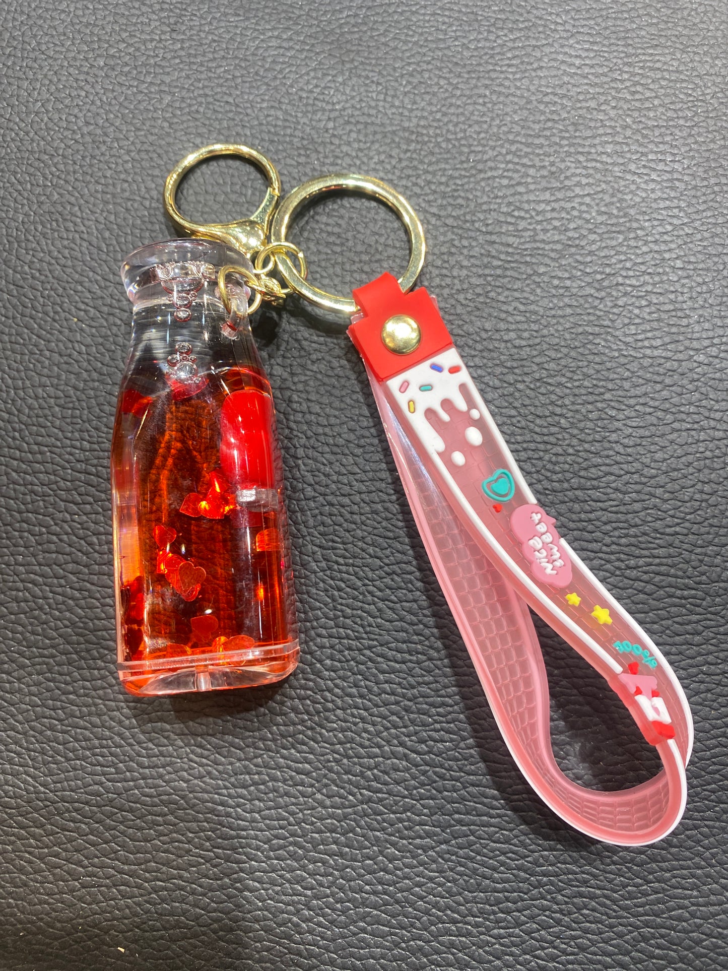 Imported Love Bottle Red Colour Keychain 988427