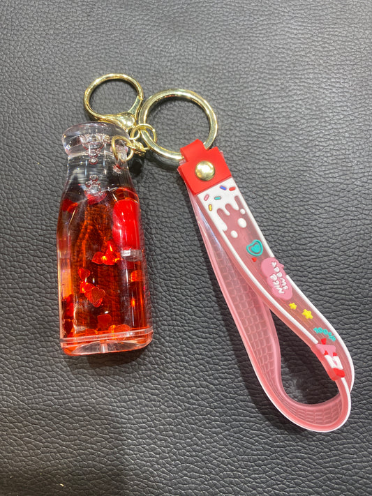 Imported Love Bottle Red Colour Keychain 988427