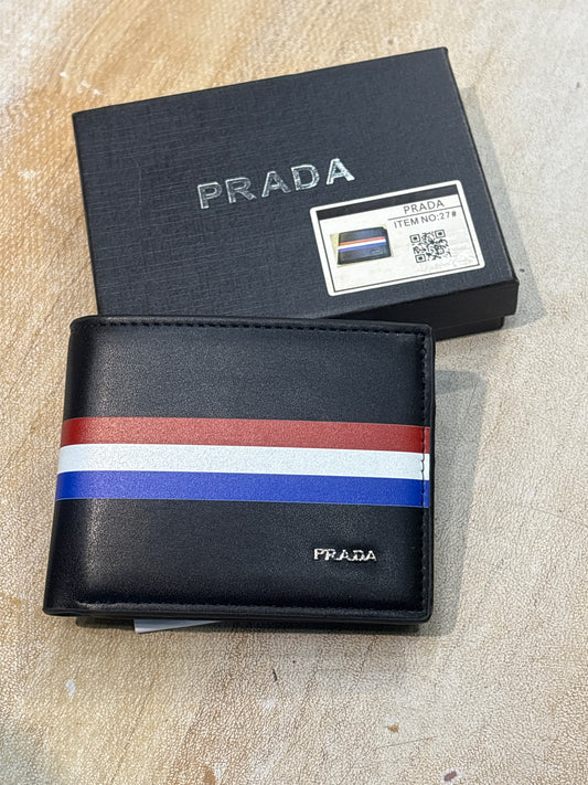 Arp Black Colour Red White Blue Strip Imported Mens Wallet 989451