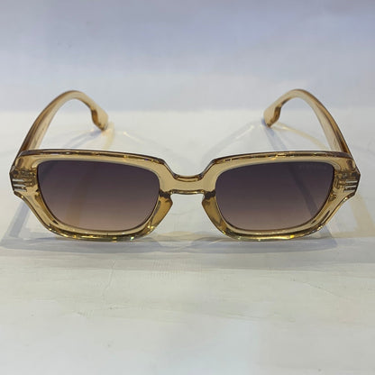 RUB Brown Transparent Frame Black Shade Sunglass D2819 51 23-141 C5