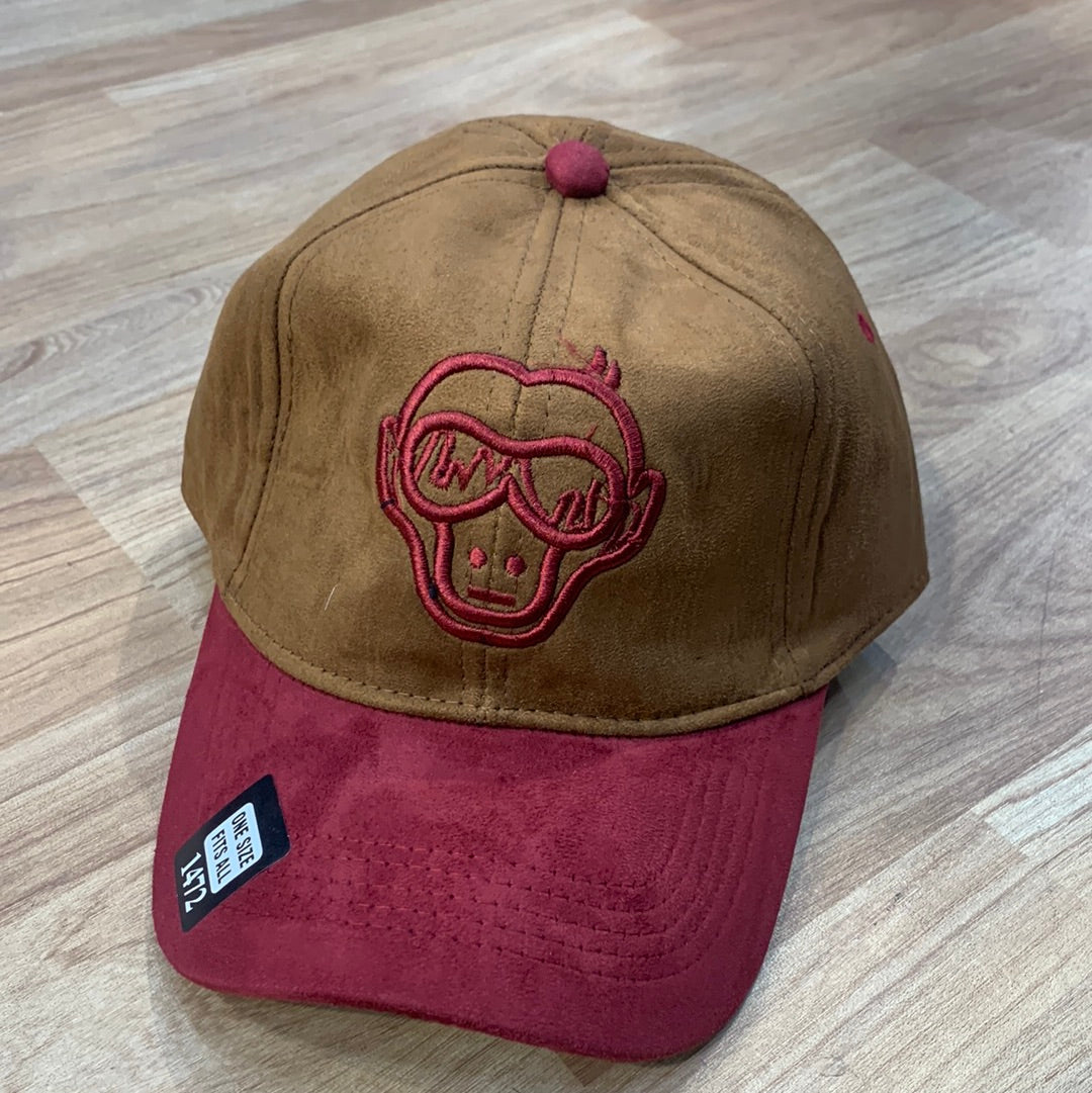 Urban Monkey Khaki Red Colour Rockstar Caps 9224