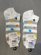 Yplrf White Colour Grey Lining Orange Yellow Print Premium Quality Ankle Socks 991262