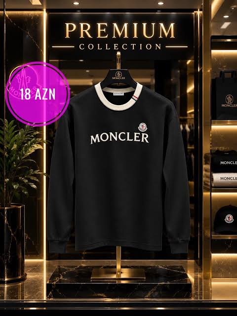 ORIGINAL DESIGN Black Colour MONCLER Print Premium Quality SweatShirt Y270-A