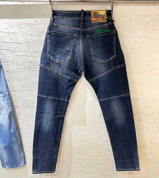 QSD Blue Colour With Rough Design Premium Quality Regular Fit Jeans 19340