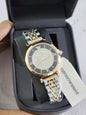 Mra Silver Copper Chain Black Dial Ladies Watch 401810