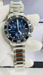 Sit Silver Chain Black Ring Blue Dial Chrono Working Men’s Watch 989583