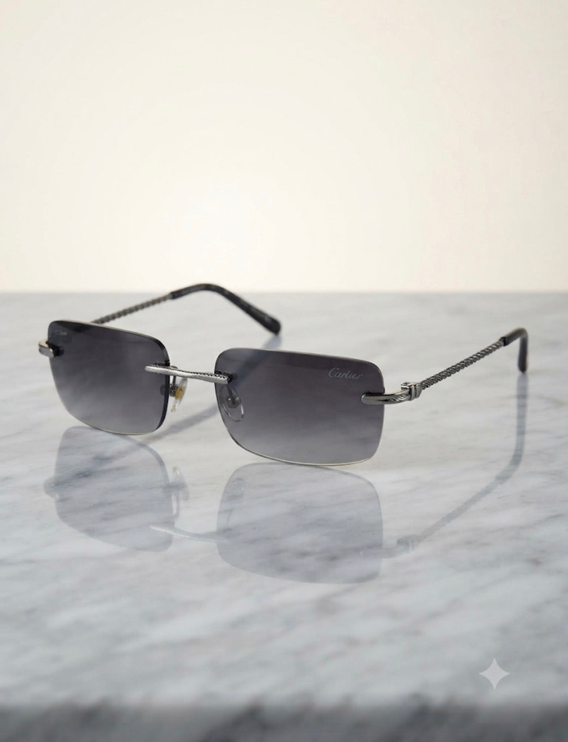 RAC CAR Black Stick Frameless Black Shade Unisex Sunglass T82200651 55 17 145