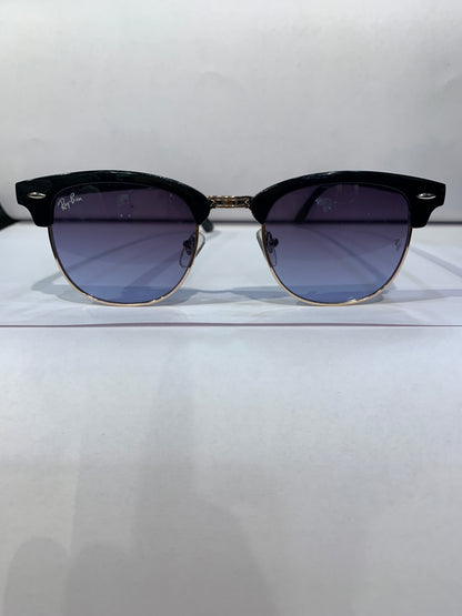 YAR RB Glossy Black Frame Purple Blue Shade Unisex Sunglass RB3016 47 22 142