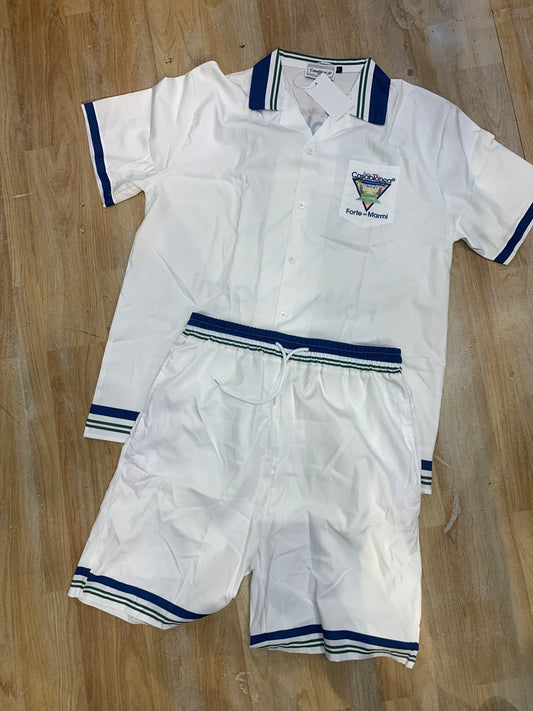 Casablanca Shirt Short White Set Half Coord Set  Sleeve H9994