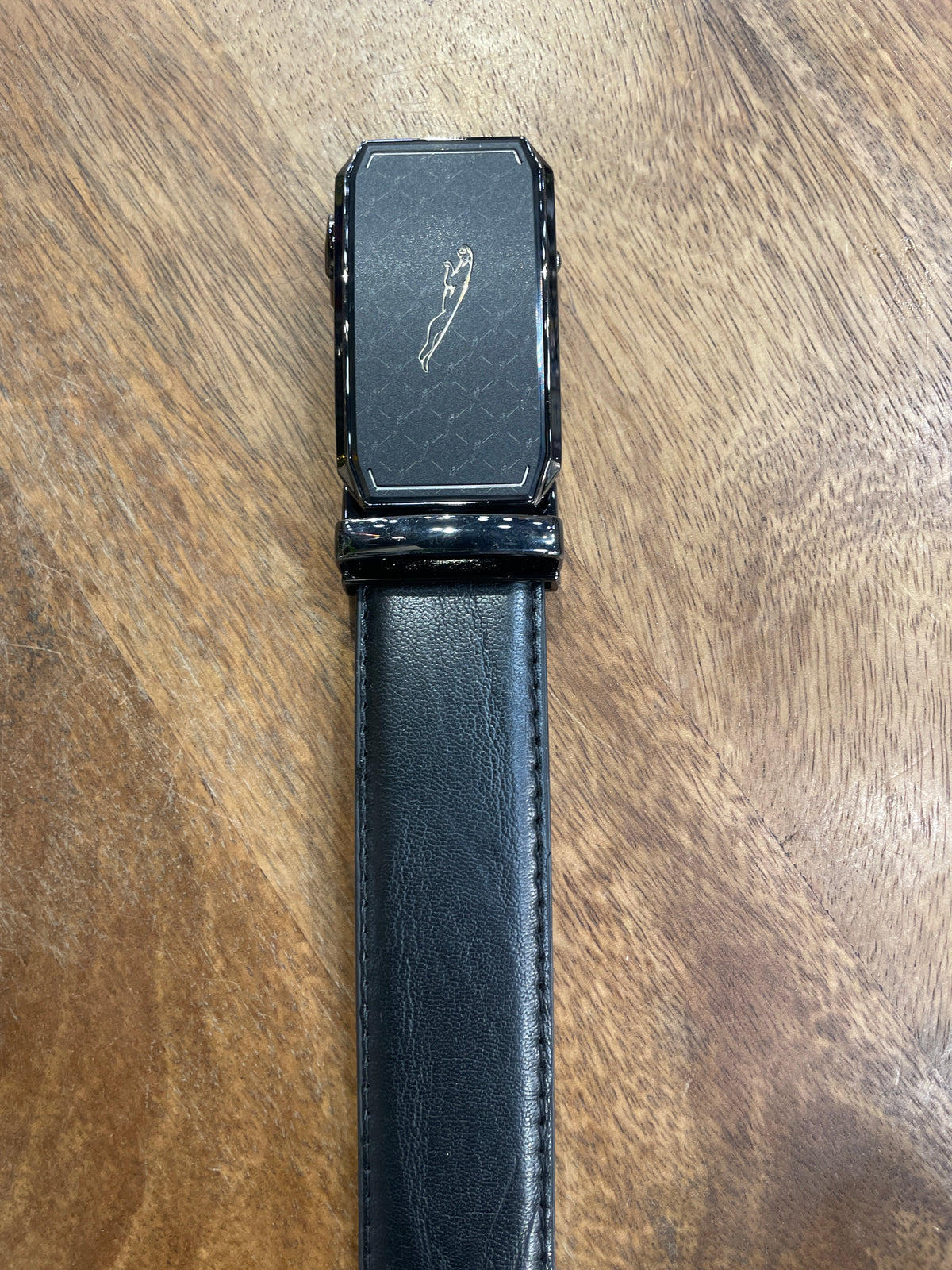 GAJ JAG Black Buckle Black Strap Premium Quality Imported Unisex Belt 991322