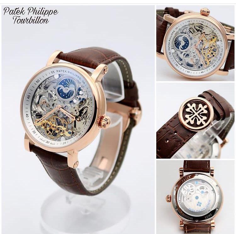 Tap Brown Strap Gold Dial Automatic Men’s Watch 400945