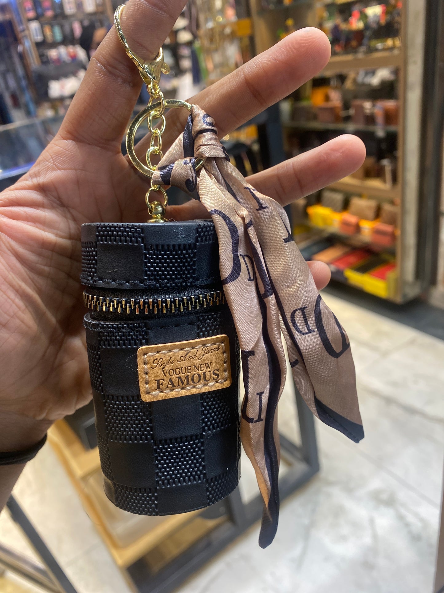 Imported Multi Colour Coin Pouch Key Chain 988422