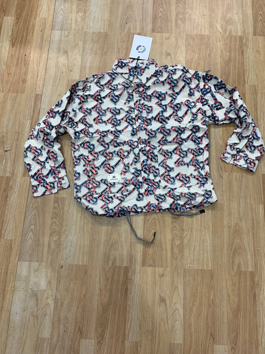 White Multi Color CMOIDOM B Print Shirt Shacket Z809