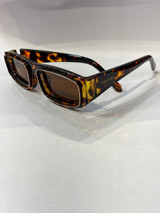 Mot Tom Brown Leopard Frame Brown Shade Unisex Sunglass ZS982135218-145