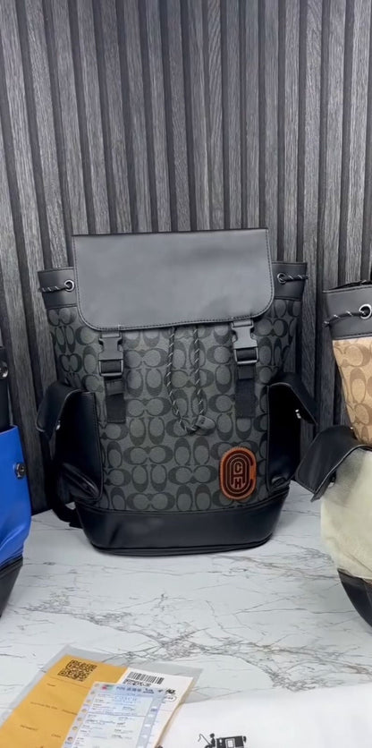 AOC Black Colour CC Print Unisex Backpack 60427