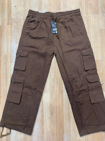 M&H Cargo Brown Colour Six Pocket Straight Fit H9053