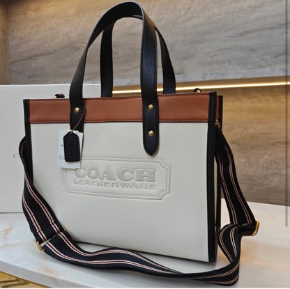 AOC COA White Black Colour Premium Quality Box Packing Mini Tote Ladies Bag 990808