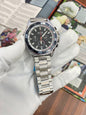 Sob Silver Chain Black Ring Black Dial Chronograph Working Men Watch 901512