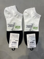 Yplrf White Black Colour Running Just Print Premium Quality Ankle Socks 991271